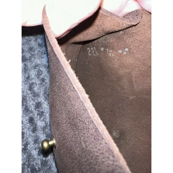 Brown Nobuck Leather Envelope Fold over Wallet Bag - Picture 7 of 10